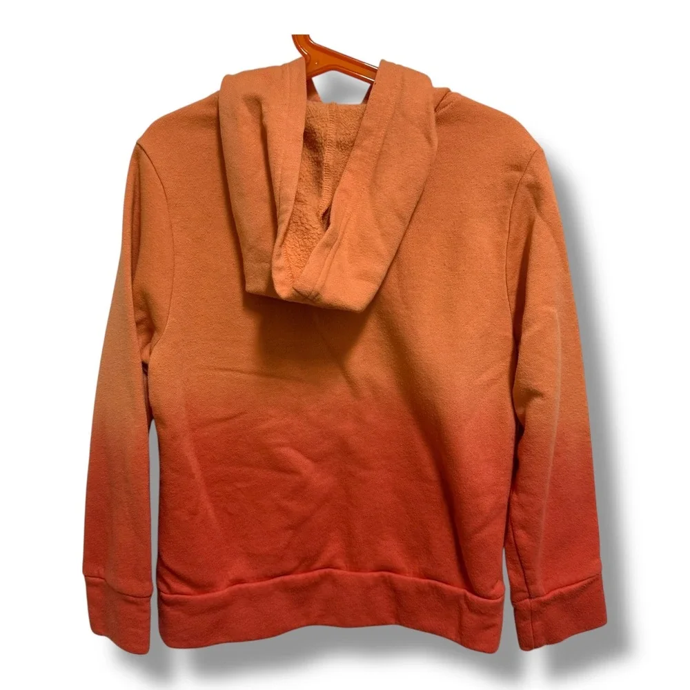 Old Navy Kids Orange Ombre Palm Tree Graphic Pullover Hoodie Tamarind S‎ 6-7